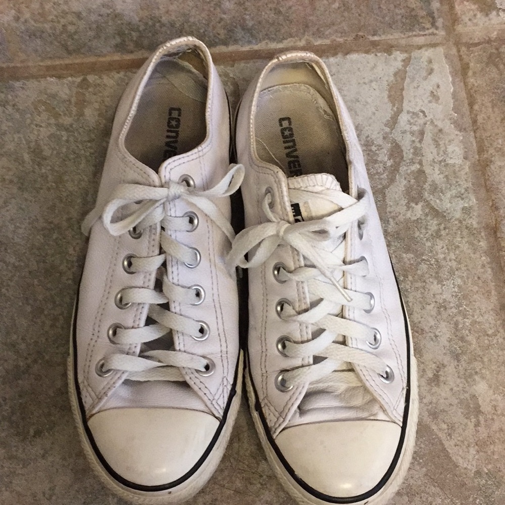 Leather converse.  Size 8